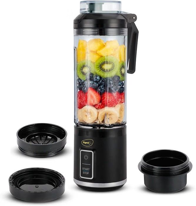 Pigeon Pulse Portable Cordless Blender - 500ml, USB C Rechargeable, Ice and Frozen Fruit Crusher
