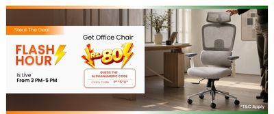 Pepperfry | Flash Hour Sale | Office Chair for Rs. 80 | Guess the Coupon Code
