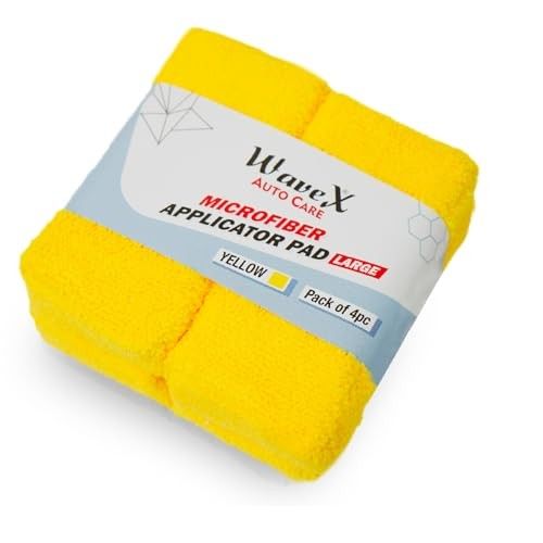 Wavex Microfiber Applicator Car Polish Sponge | Microfiber Applicator Sponge for Car Polish