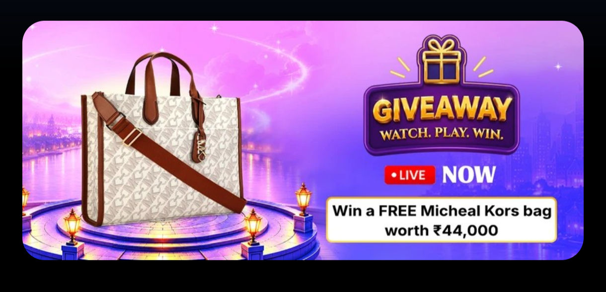 Flipkart Giveaway:; Flipkart Play has another exciting giveaway today! Win a FREE Michael Kors bag worth ₹44,000
