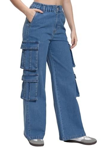 Tokyo Talkies Women Cargo Jeans | Straight fit