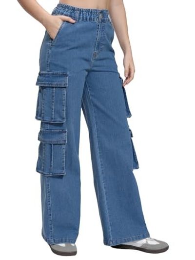 Tokyo Talkies Women Cargo Jeans | Straight fit