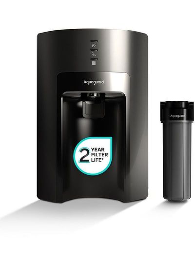 Aquaguard Sure Delight Aquasaver ROUVUF2X 6 L RO + UV + UF Water Purifier 2-year filter life | With Mega filter | 2 Free cleaning service | 60% Higher Water Recovery | 9-Stage Purification (Dark Black)