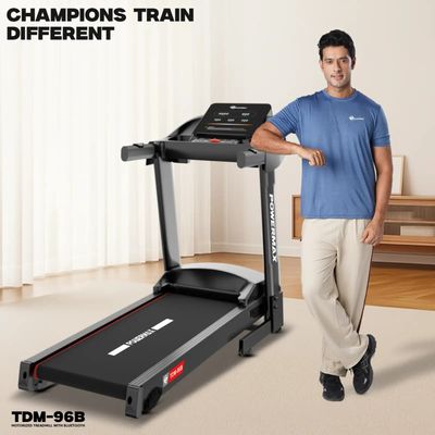 Powermax Fitness TDM-96B 4HP Motor 110kg LED Display Heart Rate Sense for Home Treadmill