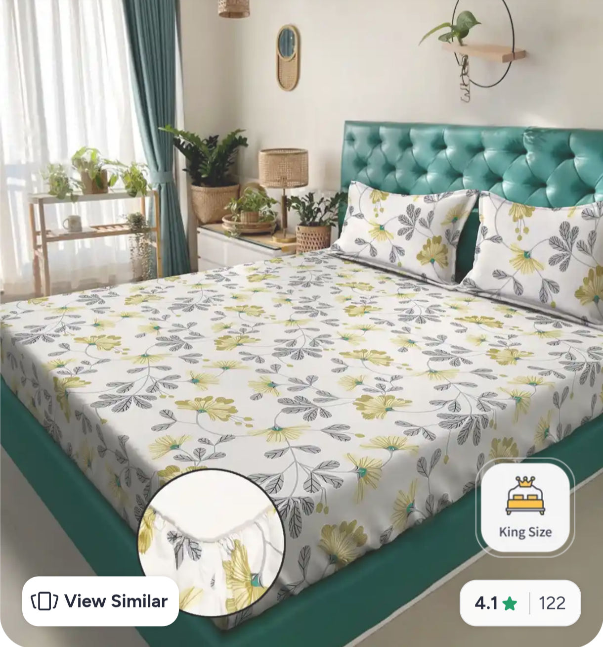 Klotthe Bedsheets (300TC) upto 89% off +8% off with coupon