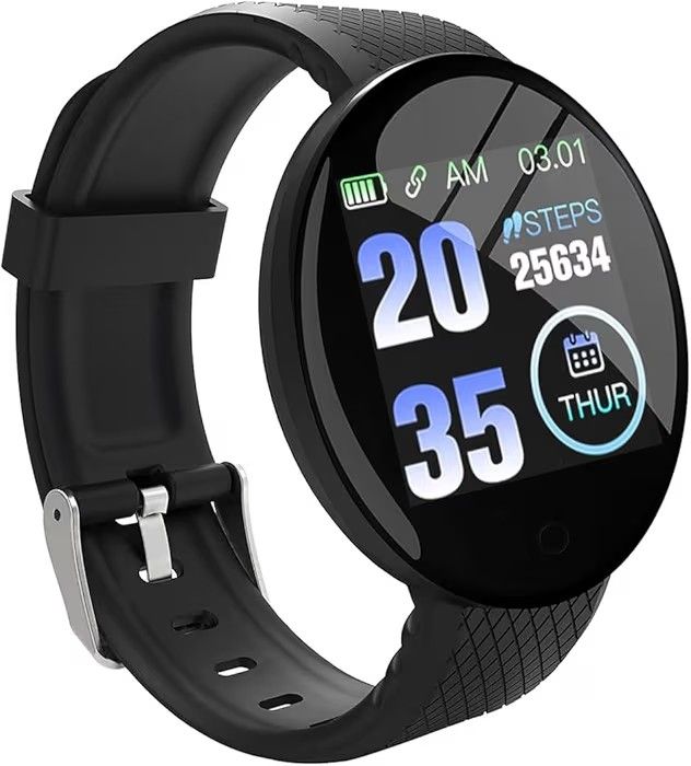 Bouncefit M I D18 Round Fitness Band Smart Watch