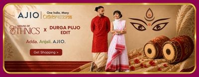 AJIO ETHNICS x DURGA PUJO EDIT, NAVRATRI EDIT, DUSSEHRA EDIT Upto 90% off