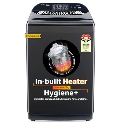 Voltas Beko, A Tata Product 9 Kg 5 Star Fully-Automatic Top Loading Washing Machine with Anti-Bacterial wash Technology (WTL9006UEAH / OBS3060, Dark Grey, Inbuilt Heater)