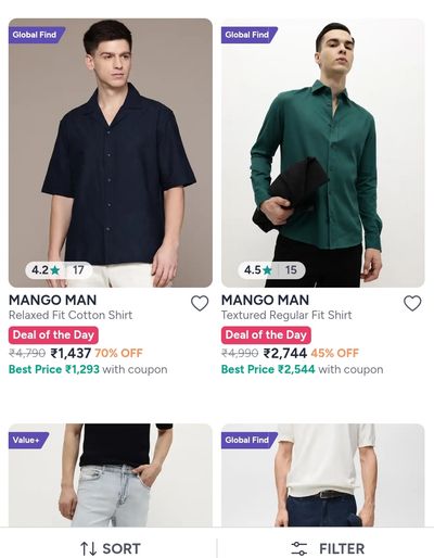 Myntra : Flat 70% Off On MANGO Clothing (Premium Brand)
