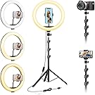 Tygot 10" Ring Light + 7ft Tripod - YouTube & Reels Setup