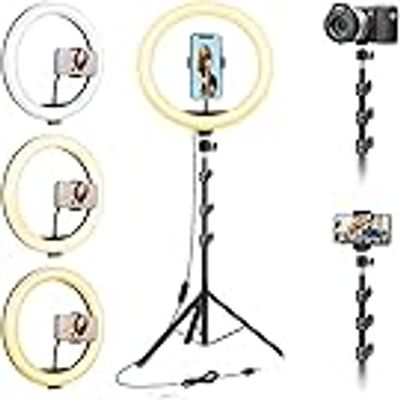 Tygot 10" Ring Light + 7ft Tripod - YouTube & Reels Setup