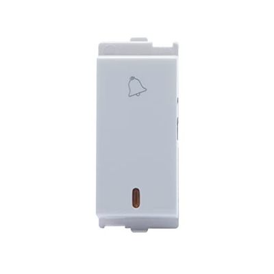 Wipro Northwest Venia 6A Bell Push With Indicator, White (pack of 20)