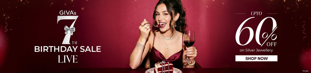 Giva's 7th Birthday Sale is Live | Upto 60% Off on Silver Jewellery