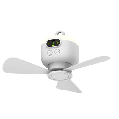 10.6 Inch Portable Camping Fan with Light, 8000mAh Rechargeable Tent Fan | Battery Operated Ceiling Fan with Remote Control and Hanging Hook,Detachable Fan Blade,for Tent Canopy RV Porch Bedroom