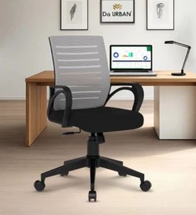 Da URBAN Tulip Mesh Mid Back Revolving | Ergonomic Chair Grey Mes...more