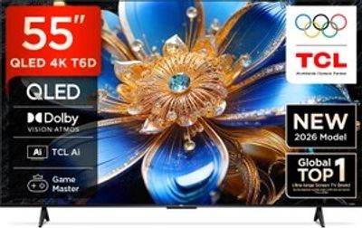 TCL T6D 138.71 cm (55 inch) QLED Ultra HD (4K) Smart Google TV 20...more
