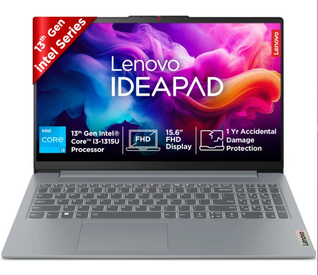 Lenovo IdeaPad Slim 3 Intel Core i3 13th Gen 1315U - (8 GB/512 GB SSD/Windows 11 Home) IdeaPad Slim 3 15IRU8 Thin and Light Laptop (15.6 inch, Arctic Grey, 1.62 kg, With MS Office)