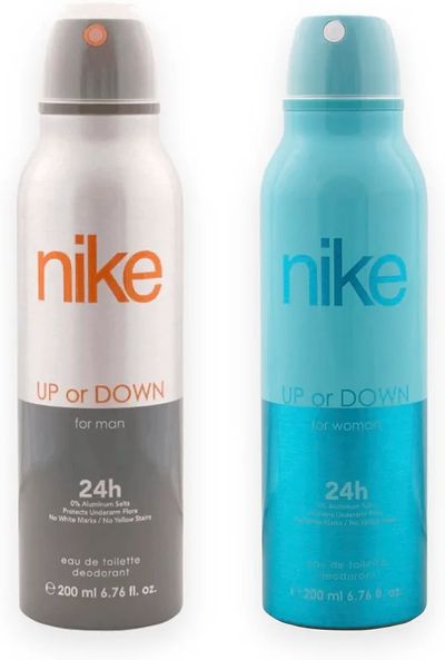 Nike Up and Down Deodorant Duo Set | Men & Women Deo Combo Pack |200ml Each (Pack of 2)