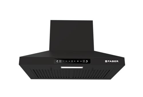 Faber Pluto 60 cm 1000 m³/hr Wall Mounted Kitchen Chimney | Baffle Filter | Touch Control | LED Lights | 1 Year Comprehensive Warranty and 12 Years on Motor