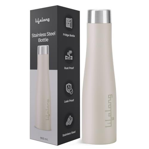 Lifelong Stainless Steel Water Bottle 900ml (LLBT03AB, Almond Birch)