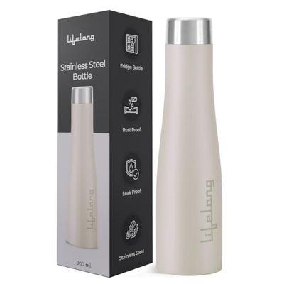 Lifelong Stainless Steel Water Bottle 900ml (LLBT03AB, Almond Birch)
