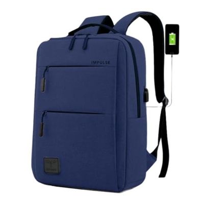 Impulse Empower Premium 25L Laptop Backpack for Men & Women, 15.6 Inch Laptop Bag with Padded Compartment, Office Backpack with Luggage Strap, Chest Strap & Organizer Pockets, Black