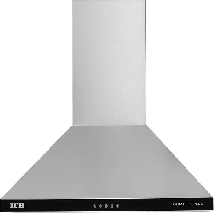 IFB 60 cm 960 m³/HR Pyramid Kitchen Chimney (COOKER HOOD OLIM BF-60 Plus, 2 Baffle Filters, Silver)