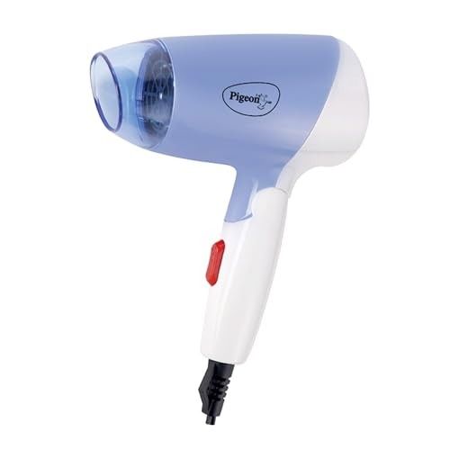 Pigeon Hair Dryer| 1000 Watts| 2 Speed & Temperature (Hot/Cool)| Foldable Handle| For Women and Men| 2 Years Warranty| Blue
