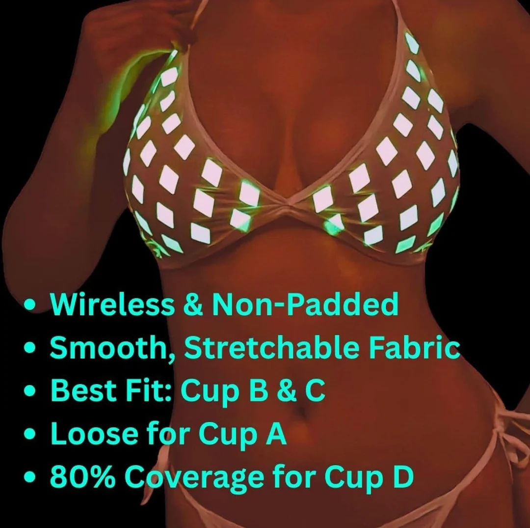 glow in dark lingere set