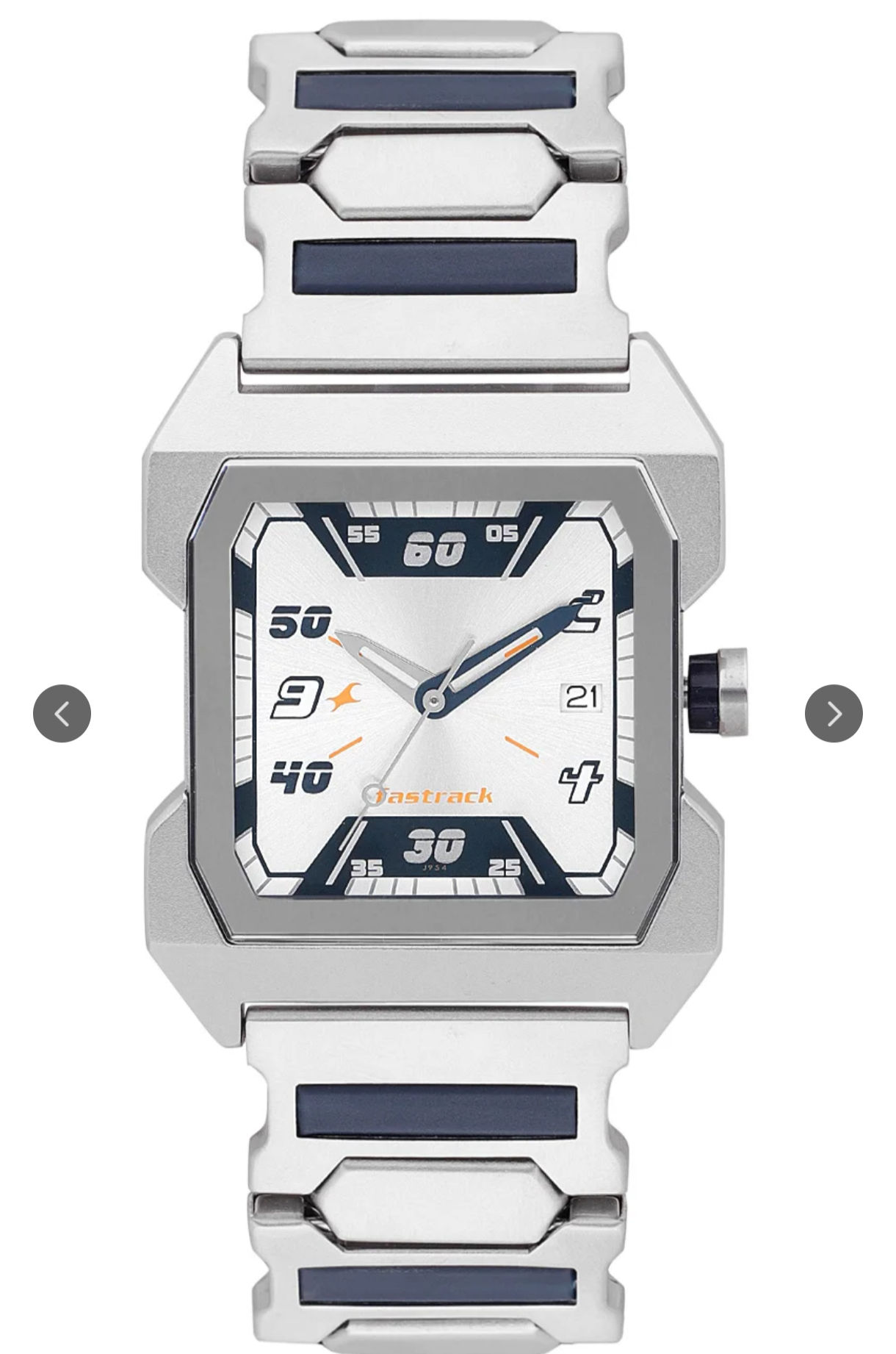 Fastrack Men Silver-Toned Analogue Watch NK1474SM01_BBD1