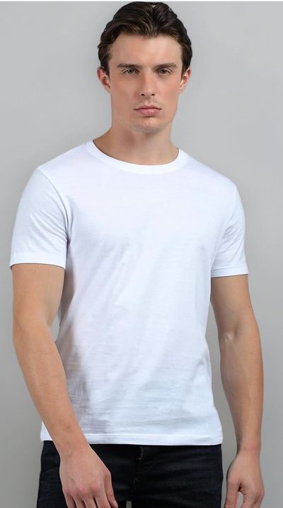 Dollar Cotton Men Solid T-shirt