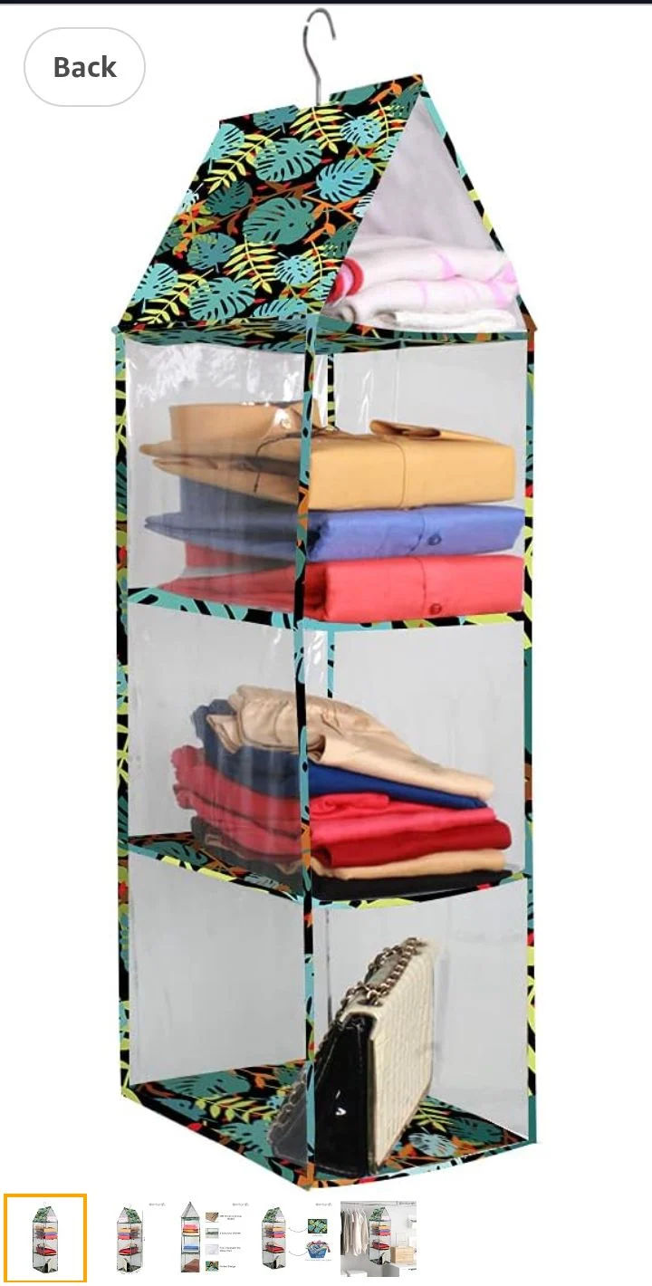 90% OFF! PrettyKrafts Hanging Rack - 3 Block Storage Organiser