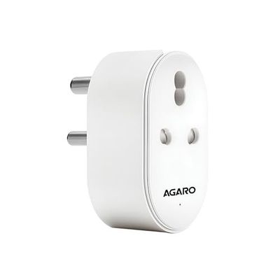 AGARO Regency 16A Wi-Fi Smart Plug with Energy Monitoring & App Control, Compatible with Alexa & Google Assistant, Voice Control for Geyser, AC & Other Heavy Appliances, Timer & Scheduling, White