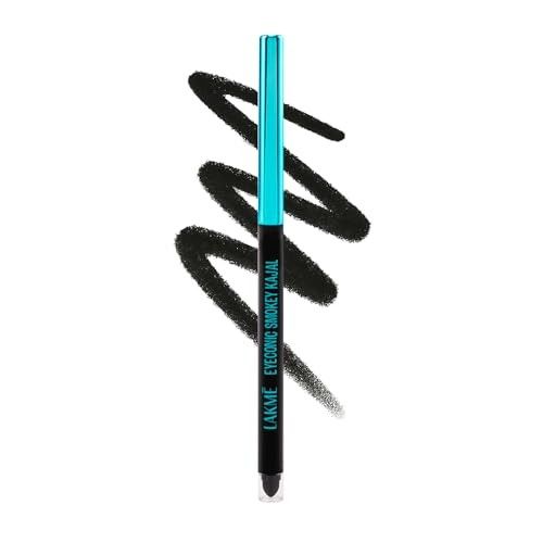 LAKME 9-5 Eyeconic Smokey Kajal, Black, 0.35g, for Smokey Eye Perfection, with 2x Darker Pigment, Smudge-Proof and Waterproof, Long-Wear Formula
