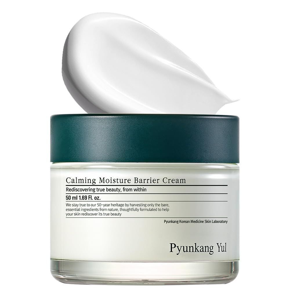 Pyunkang Yul Calming Moisture Barrier Cream Instantly Soothes Sensitive Skin, Hyaluronic Acid & Ceramide for Hydration, Vegan, Korean Skincare