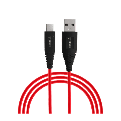 Croma Type A to Type C 3.3 Feet (1M) Cable (Dash & Warp Protocols, Red)