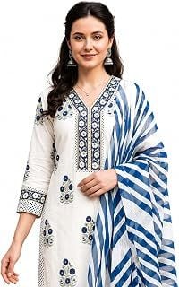 Pinkmint Women Printed Cotton Ethnic Kurta set with Dupatta Up to 80% off starting at @399