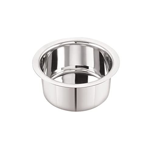 Neelam Stainless Steel 8 22G Flat Bottom Tope, 550ml