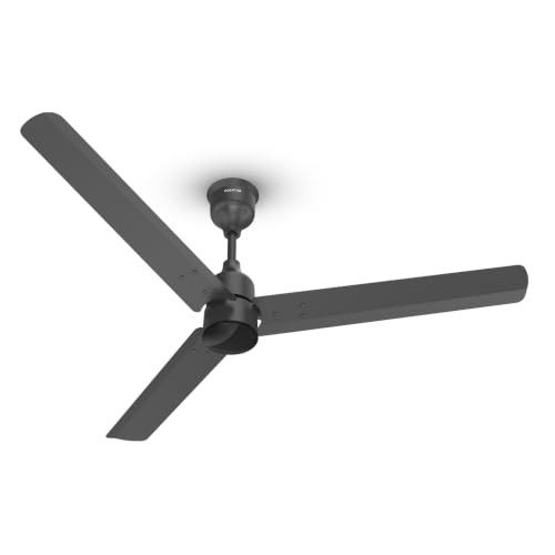 Polycab Wizzy Plus 1200mm 5-Star BLDC, Remote Ceiling fan for Living Room| 55% Energy Saving, High Air Delivery | 3+1 yr WarrantyMatt Black