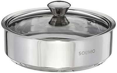 Solimo Stainless Steel Insulated Solid Roti Server, 1.2 L, Silver