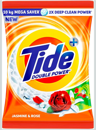 Tide Plus Detergent Washing Powder - 10kg Mega Saver Pack | Jasmine & Rose Fragrance