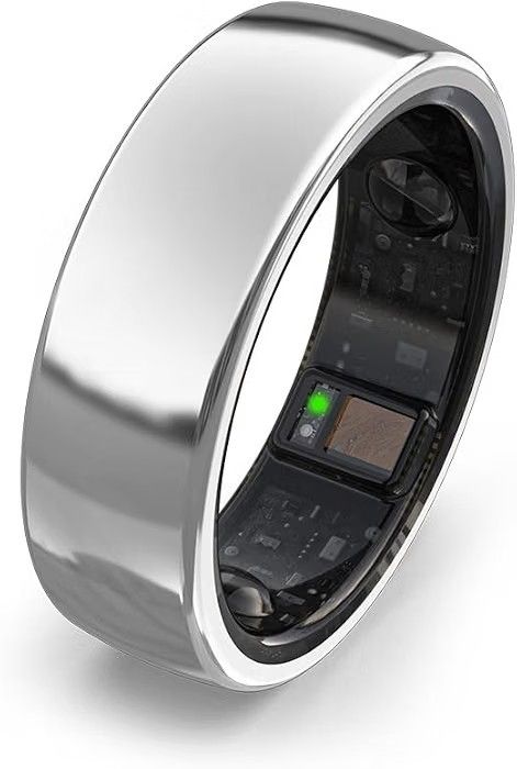 aabo Smart Ring for Men Women |Fitness Tracker Ring| Titanium Design| Sleep Tracker(Size 8, Silver)