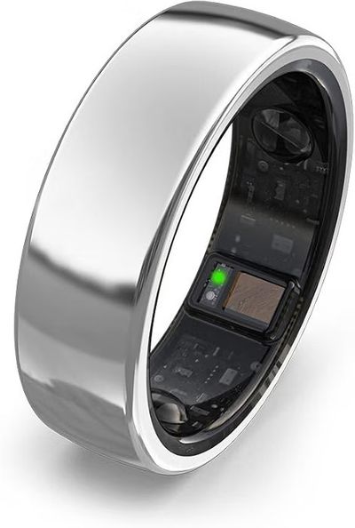 aabo Smart Ring for Men Women |Fitness Tracker Ring| Titanium Design| Sleep Tracker(Size 8, Silver)