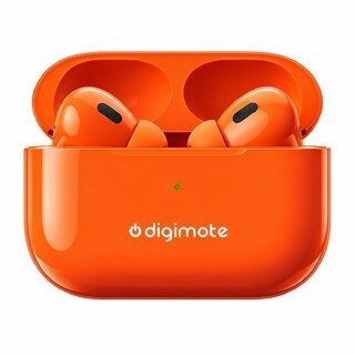 Digimate Yaar Buds Earbuds With with 100 Hours Playtime, HD Dual Mic, 250mAh Battery (DG-EB-YAAR-03, Orange)