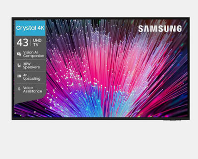 [Price drop] Samsung Crystal 4K Vision AI 108 cm (43 inch) Ultra HD (4K) LED Smart Tizen TV 2026 Edition