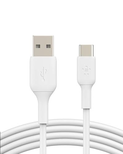 Belkin USB-IF Certified PVC 15W Tablet USB-A to USB-C Type C- Charging Cable (Type C) Charge Cable, 6.6 Feet / 2 Meters, White