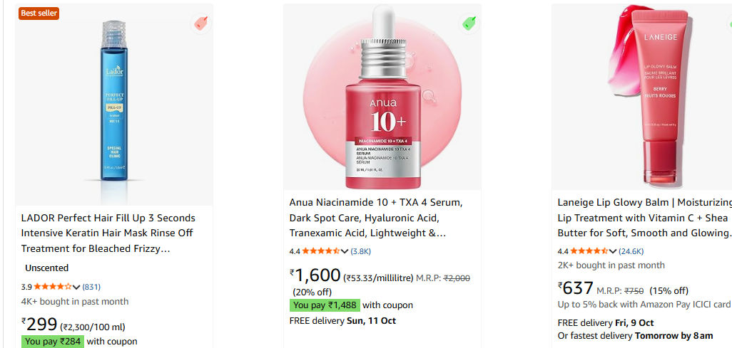 LADOR Perfect Hair Fill-Up 3 Seconds Intensive Keratin Ampoule Treatment for Damaged Hair (13ml