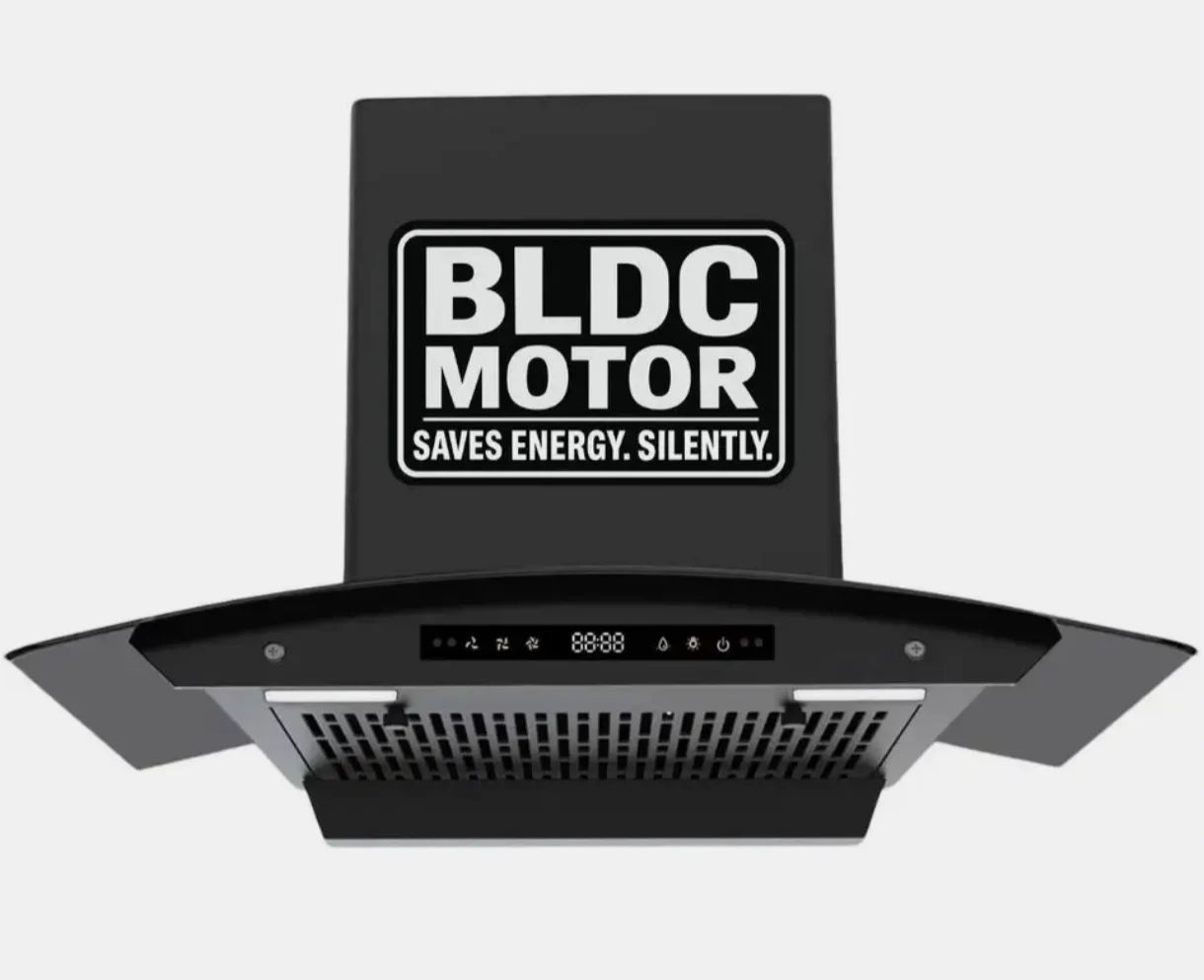 Kenstar Breath Pro 90 1400 CMH 90 cm BLDC Motor Curved Glass Filterless 3 Speed Motion Sensor with Touch Controls Powerful Suction Outer Oil Collector Energy Saving LED Lights Auto Clean Chimney (Wall Mounted, Black)