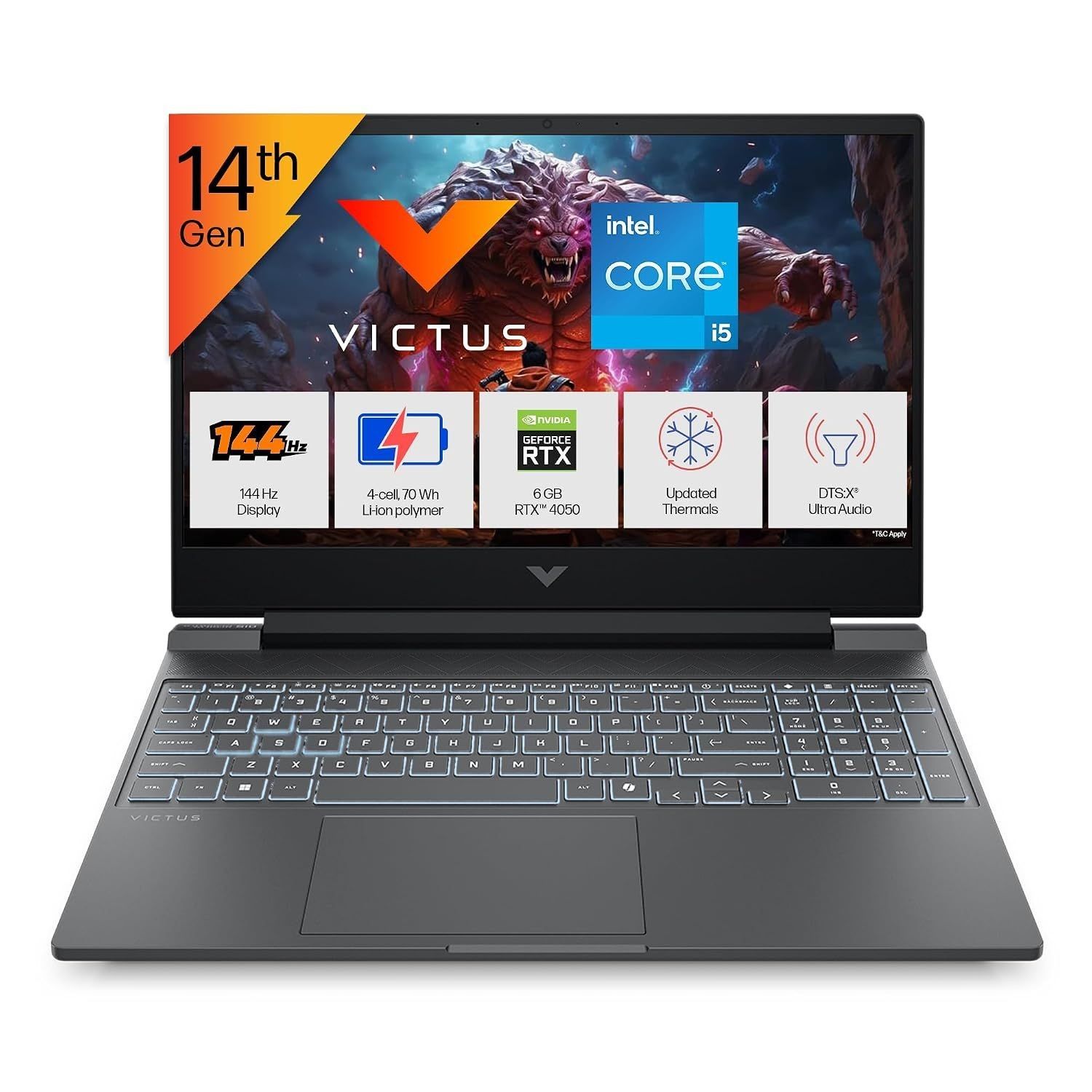 HP Victus,13th Gen Intel core i7-13650HX, 6GB RTX 4050, 24GB DDR5(Upgradeable), 512GB SSD