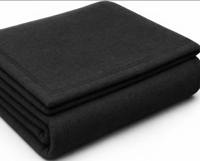 BSB Home Premium Acrylic-Wool Single Bed Blanket - Ultra Warm Winter Blanket for Home & Travel | Soft, Heavyweight, Durable & Fade Resistant (Black, 150 x 220 cm, Weight - 1 Kg